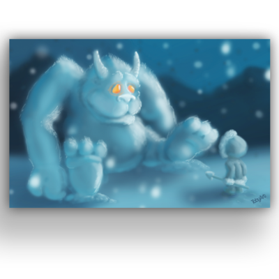 Snow monster - print 11x17