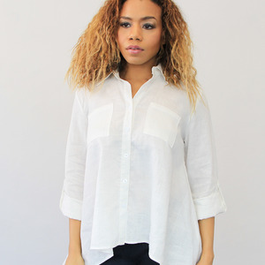 Linen Button Down - Pure White