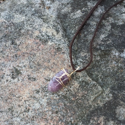 Amethyst necklace (smooth)