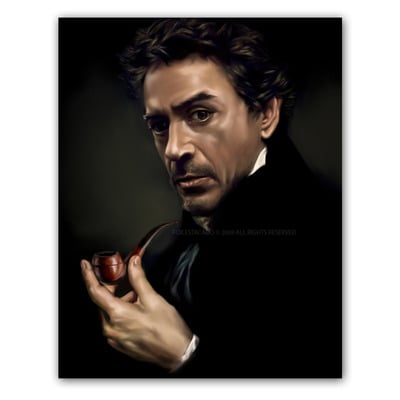 "portrait of sherlock holmes" print