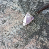 Triangular Amethyst Pendant - Thumbnail 1