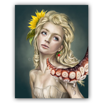 "Luna and the Squid" Print