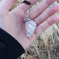 Rose Quartz Pendant (Rough) - Thumbnail 1