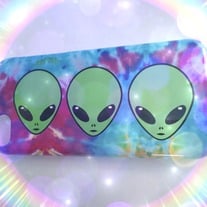 Trippy tie dyed alien iPhone 5c case 