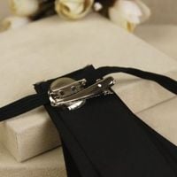 Black Rococo Men Knot Wedding Party Ascot Cravat Bow Necktie Neck Tie - Thumbnail 3