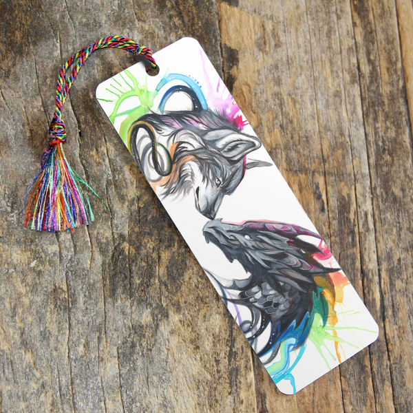Dragon & Wolf Splash - Bookmark