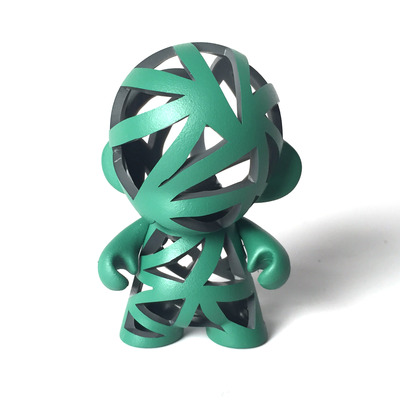 Grey and Green Munny