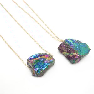 Aura Crystal Necklace // Rainbow Titanium Crystal