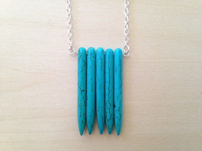 Turquoise Howlite Spike Necklace