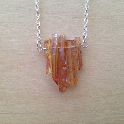 Luster quartz crystal necklace - Thumbnail 4