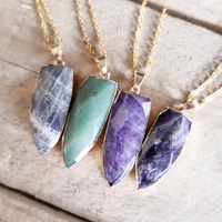 Faceted Arrow Head Pendant - Thumbnail 1