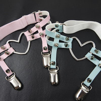 Heart ring metal silicone clip garter - Thumbnail 2