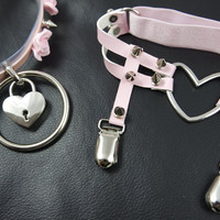 Heart ring metal silicone clip garter - Thumbnail 3