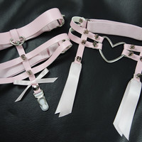 Heart ring metal silicone clip garter - Thumbnail 4