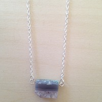 Simple Amethyst Gemstone Necklace - Thumbnail 1