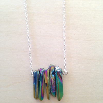 Luster quartz crystal necklace - Thumbnail 1