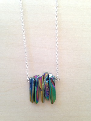 Luster Quartz Crystal Necklace