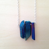 Luster Quartz Crystal Necklace - Thumbnail 1
