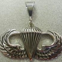 Army Airborne Basic Jump Wings Pendant 