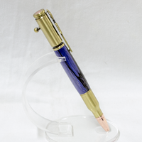 Blue Poplar Bolt Action Pen - Thumbnail 2