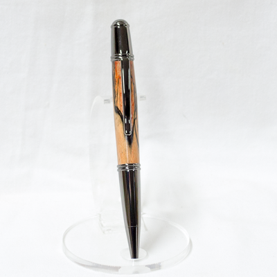 Orange & black spalted poplar pen