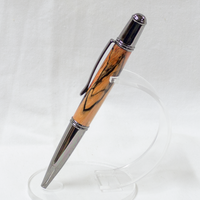 Orange & Black Spalted Poplar Pen - Thumbnail 2
