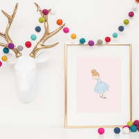 Shy Ballerina 3 Print (Color Options) - Thumbnail 1