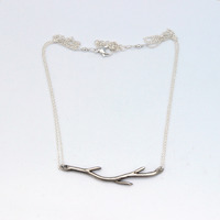 Sterling Silver Cast Branch Necklace - Thumbnail 1