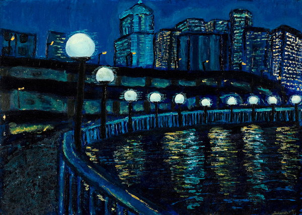 seattle waterline at night