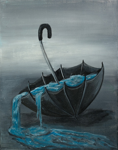 painted over a blue sky