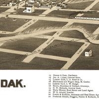 Frederick, South Dakota in 1883 - Bird's Eye View, Aerial Panorama, Vintage, Antique Map, Reproduction, Giclée, Fine Art, Wall Art, History - Thumbnail 4