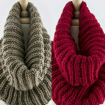 Cable knit infinity scarf
