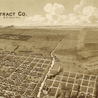 Laredo, Texas in 1892 - Bird's Eye View, Aerial Panorama, Vintage, Antique Map, Reproduction, Fine Art, Wall Art, History - Thumbnail 4