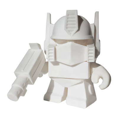 Transformers 8" diy optimus prime vinyl figure - white