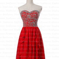 homecoming dresses, lovely prom dress, juniors homecoming dress, short prom dress, red prom dress, party dress, PD15133 - Thumbnail 1