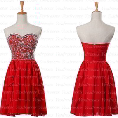 Homecoming dresses, lovely prom dress, juniors homecoming dress, short prom dress, red prom dress, party dress, pd15133