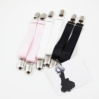 Black Spandex simple garter belt 2pcs - Thumbnail 3