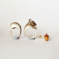 merryme Gray Squirrel 3-piece Ring Set - Thumbnail 2