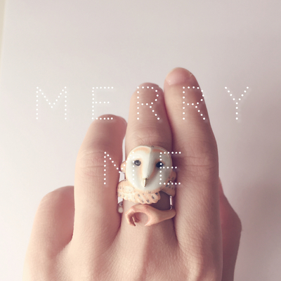 Merryme owl 3-piece ring set