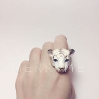 merryme White Tiger Cocktail Ring Set - Thumbnail 1