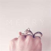 merryme Gray Squirrel 3-piece Ring Set - Thumbnail 3