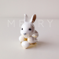 merryme White Rabbit 3-piece Ring Set - Thumbnail 1