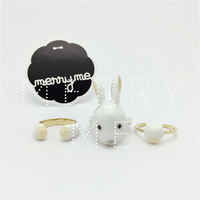 merryme White Rabbit 3-piece Ring Set - Thumbnail 3