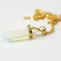 OPALLITE DOUBLE TERMINATED POINT WITH 24K GOLD FILLED NECKLACES
