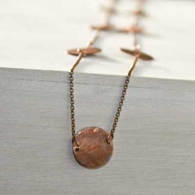 Sundrops copper dangle earrings
