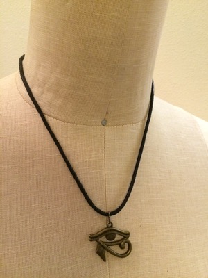 Eye of Horus Waxcord Necklace (Brass)