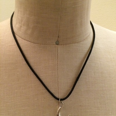 Moon magic waxcord necklace (silver)