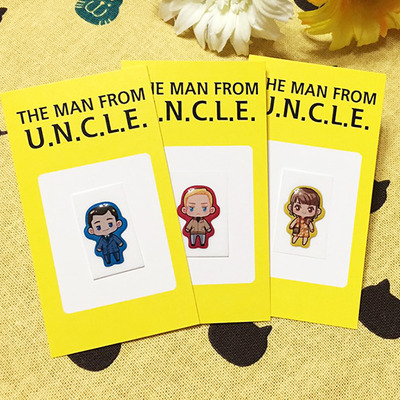 The man from u.n.c.l.e. - epoxy stickers - napoleon solo , gaby teller . illya kuryakin - Thumbnail 5