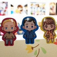 The man from U.N.C.L.E. - Epoxy stickers - Napoleon Solo , Gaby Teller . Illya Kuryakin - Thumbnail 2