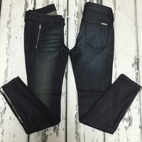 Skinny Zipper Bottom Jeans - Thumbnail 1